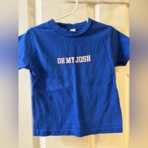 Blue Kids T-Shirt with 'Oh My Josh' Print